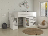 Flair Olivia Staircase Mid Sleeper with Storage White