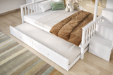 Flair Tag Triple Staircase Bunk Bed with Trundle White