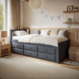 Flair Montana Captain's Bed with Drawers & Trundle Grey