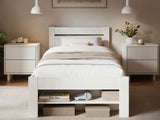 Noomi Pradis Single Storage Bed White (FSC-Certified)