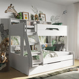Flair Interstellar Triple Bunk Bed with Storage White