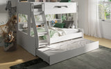 Flair Interstellar Triple Bunk Bed with Storage White