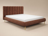 SOLACE+CO Isabela Kingsize Chenille Bed Frame Frame Burnt Orange