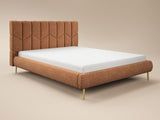 SOLACE+CO Isabela Double Chenille Bed Frame Frame Light Orange