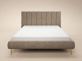 SOLACE+CO Isabela Kingsize Chenille Bed Frame Frame Beige