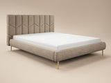 SOLACE+CO Isabela Kingsize Chenille Bed Frame Frame Beige