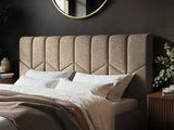 SOLACE+CO Isabela Kingsize Chenille Bed Frame Frame Beige