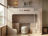 Flair Jaxx High Sleeper Bed with Desk & Storage Oak