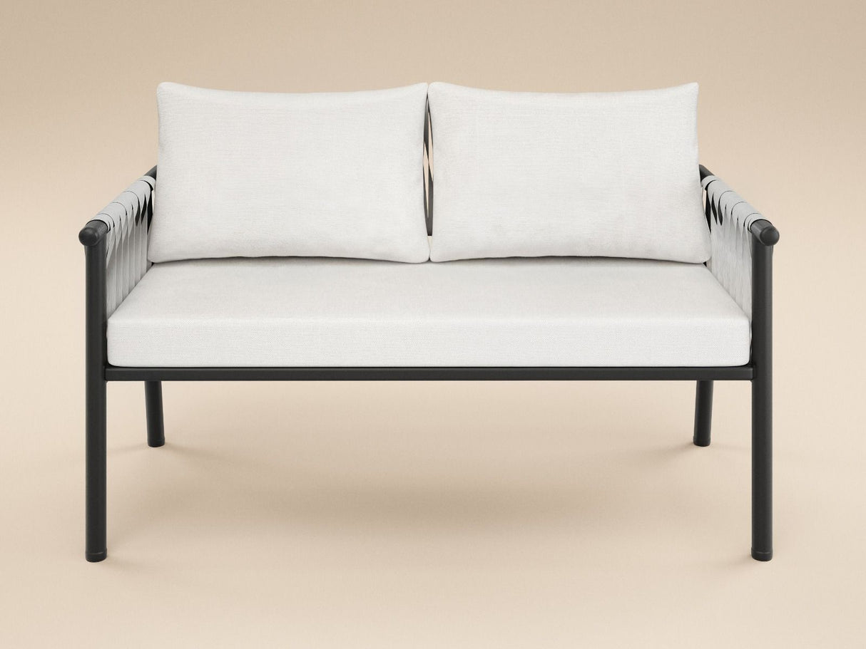 SOLACE+CO Kalina 4 Piece Garden Sofa Set with Coffee Table Brown