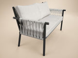SOLACE+CO Kalina 4 Piece Garden Sofa Set with Coffee Table Brown