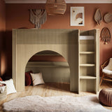 Flair Kaska Ribbed Mid Sleeper Bed Oak