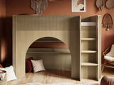 Flair Kaska Ribbed Mid Sleeper Bed Oak