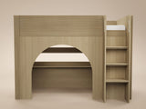 Flair Kaska Ribbed Mid Sleeper Bed Oak