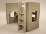 Flair Kaska Ribbed Mid Sleeper Bed Oak