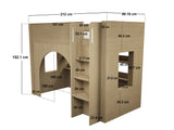 Flair Kaska Ribbed Mid Sleeper Bed Oak