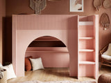 Flair Kaska Ribbed Mid Sleeper Bed Pink