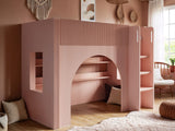 Flair Kaska Ribbed Mid Sleeper Bed Pink