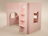 Flair Kaska Ribbed Mid Sleeper Bed Pink
