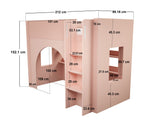Flair Kaska Ribbed Mid Sleeper Bed Pink