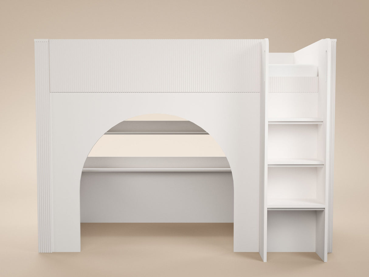 Flair Kaska Ribbed Mid Sleeper Bed White