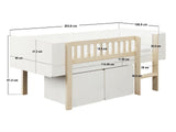 Noomi Kayla Mid Sleeper with Storage White (FSC-Certified)