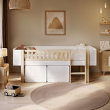 Noomi Kayla Mid Sleeper with Storage White (FSC-Certified)