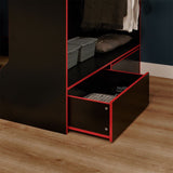 Recoil Boss Pod Small Double Gaming High Sleeper with Storage Black & Red