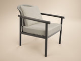 SOLACE+CO Kyla 4 Piece Garden Sofa Set with Coffee Table Grey & Dark Brown