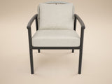 SOLACE+CO Kyla 4 Piece Garden Sofa Set with Coffee Table Grey & Dark Brown