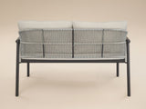 SOLACE+CO Kyla 4 Piece Garden Sofa Set with Coffee Table Grey & Dark Brown