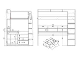 Recoil Kyrk Storage Gaming High Sleeper Black