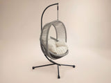SOLACE+CO Lana Garden Egg Chair Light Beige Rattan
