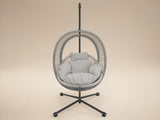 SOLACE+CO Lana Garden Egg Chair Light Beige Rattan
