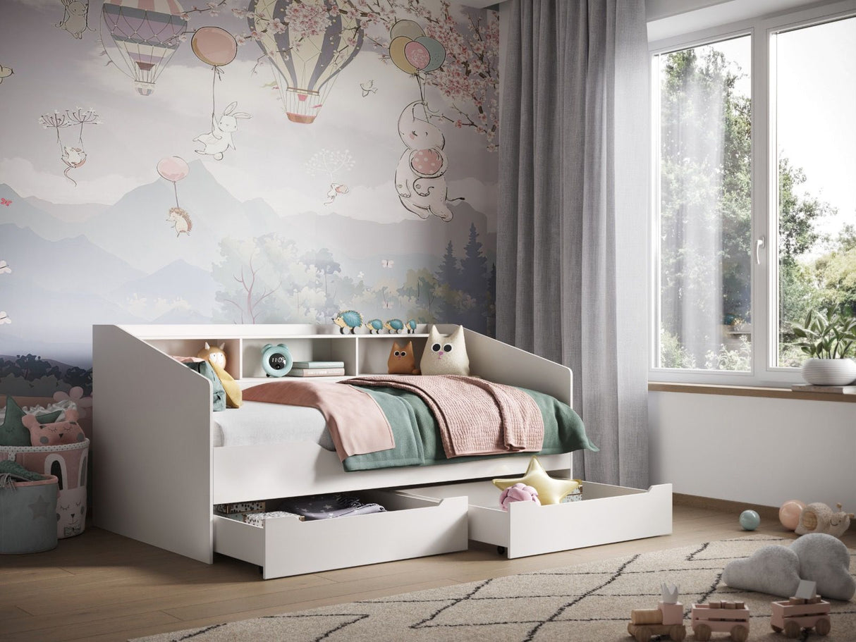Flair Leni Day Bed with Drawers White