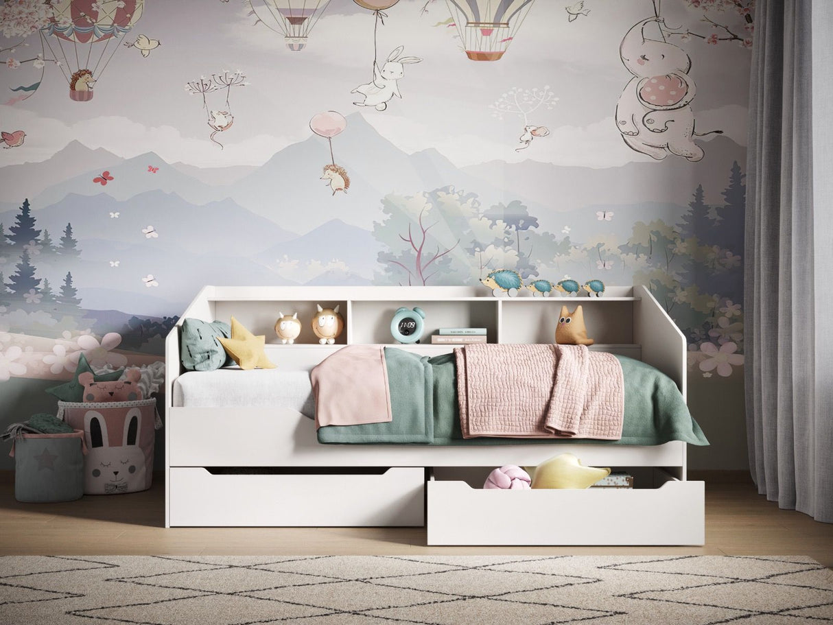 Flair Leni Day Bed with Drawers White
