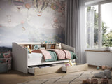 Flair Leni Day Bed with Drawers White & Oak