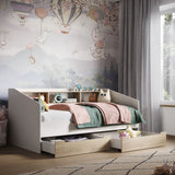 Flair Leni Day Bed with Drawers White & Oak
