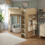 Flair Leo High Sleeper with Storage White Oak