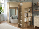 Flair Leo High Sleeper with Storage White Oak