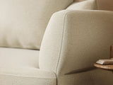 SOLACE+CO Lia Large L-shaped 4 Seater Sofa Cream Chenille