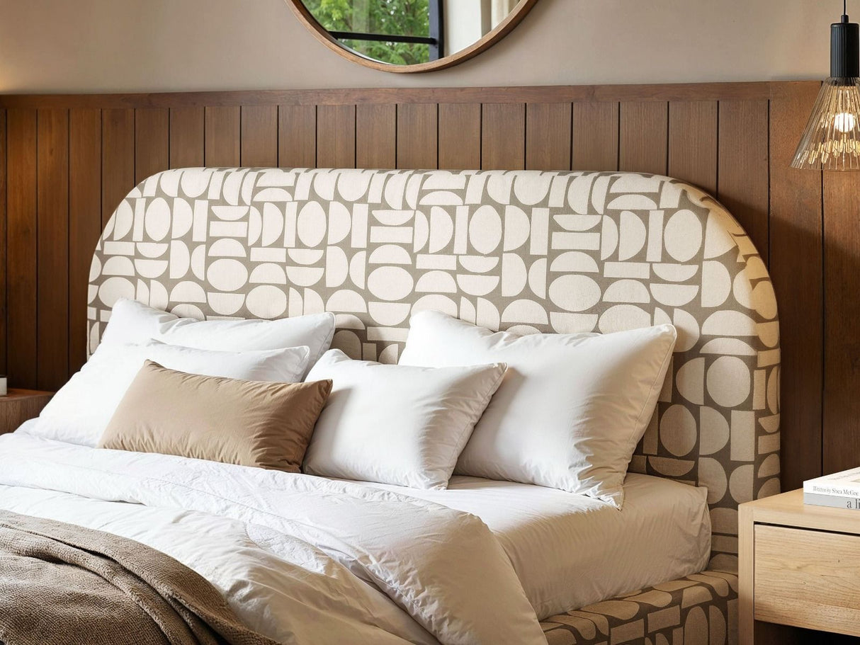 Flair Alba Jacquard Pattern Ottoman Bed Beige Chenille-Double