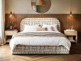 Flair Alba Jacquard Pattern Ottoman Bed Beige Chenille-Double