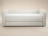 Flair Livia Day Bed with Trundle Cream Chenille