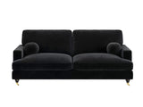SOLACE+CO Addison 3 Sofa Black Velvet