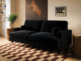 SOLACE+CO Addison 3 Sofa Black Velvet