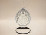 SOLACE+CO Lola Garden Egg Chair Grey Rattan