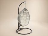 SOLACE+CO Lola Garden Egg Chair Grey Rattan