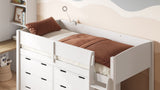 Flair Loop Mid Sleeper Bed Storage Set White