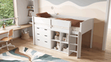 Flair Loop Mid Sleeper Bed Full Set White
