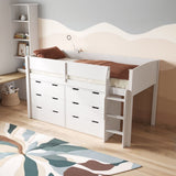 Flair Loop Mid Sleeper Bed Storage Set White